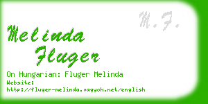 melinda fluger business card
